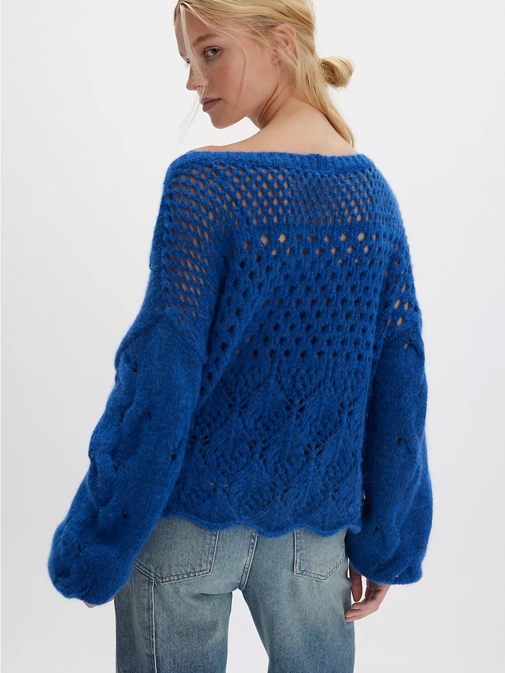 NWT Free People Forever Yours SoftSpun Angora Wool Cropped Sweater Small - Picture 2 of 7